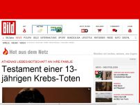 Bild zum Artikel: Testament der Liebe - Athenas letzte Worte vor ihrem Krebstod