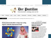 Bild zum Artikel: Weltmeisterschaft 2022 in Katar kam völlig regulär zustande (Sponsored Post)