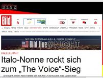 Bild zum Artikel: Hallelujah! - Italo-Nonne rockt sich zum „The Voice-Sieg“