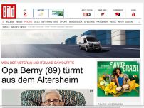 Bild zum Artikel: Weil er feiern wollte - Opa Berny (89) türmt aus dem Altersheim