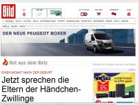 Bild zum Artikel: Einen Monat nach Geburt - Jetzt sprechen die Eltern der Händchen-Zwillinge
