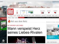 Bild zum Artikel: Mit Messer und Gabel - Mann verspeist Herz seines Liebes-Rivalen