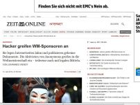 Bild zum Artikel: Anonymous: 
			  Hacker greifen WM-Sponsoren an