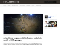 Bild zum Artikel: Autoschlüssel vergessen: Höhlenforscher wird wieder zurück in Höhle getragen