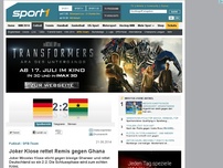 Bild zum Artikel: Joker Klose rettet Remis gegen Ghana