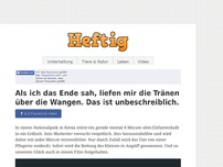 Bild zum Artikel: Als ich das Ende sah, liefen mir die Tränen über die Wangen. Das ist unbeschreiblich.