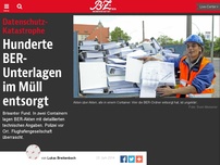 Bild zum Artikel: Geheime BER-Unterlagen in Container gefunden