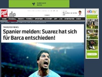 Bild zum Artikel: Spanier melden: Suarez hat sich für Barca entschieden! Die Transfer-News: Suarez soll sich für Barca entschieden haben ++ Tottenham jagt Belgien-Star Origi ++ Gibt's einen Mega-Tausch zwischen Juve und Real? »