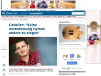 Bild zum Artikel: Gabalier: 'Keine Veranlassung Hymne anders zu singen'