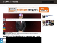 Bild zum Artikel: Höhlenretter machen sich bereit, Faymann aus Putins Hinterteil zu bergen