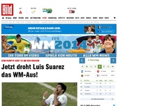 Bild zum Artikel: Nach Beiß-Attacke - Jetzt droht Luiz Suarez das WM-Aus!