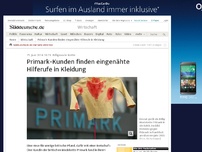 Bild zum Artikel: Billigmode-Kette: Primark-Kunden finden eingenähte Hilferufe in Kleidung