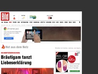 Bild zum Artikel: Bräutigam tanzt Liebeserklärung