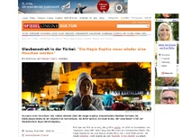 Bild zum Artikel: Glaubensstreit in der Türkei: 'Die Hagia Sophia muss wieder eine Moschee werden'