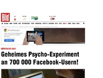 Bild zum Artikel: Geheimer Psycho-Test an 700 000 Facebook-Usern!