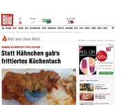 Bild zum Artikel: Skandal bei Kentucky Fried Chicken - Statt Hähnchen ein frittiertes Küchentuch