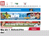 Bild zum Artikel: War der 1. Holland- Elfer doch drin?