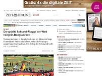 Bild zum Artikel: WM-Finale: 
			  Die größte Schland-Flagge der Welt hängt in Bangladesch