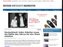 Bild zum Artikel: Deutschland: Jeder Arbeiter muss die Hälfte des Jahres für den Staat arbeiten