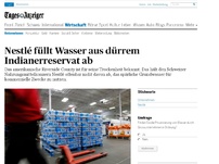 Bild zum Artikel: Nestlé füllt Wasser aus dürrem Indianerreservat ab