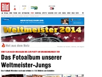 Bild zum Artikel: Vom Hinflug bis zur Party - Das Fotoalbum unserer Weltmeister-Jungs