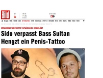 Bild zum Artikel: Wette eingelöst - Sido verpasst Rapper B.S.H. Penis-Tattoo