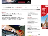 Bild zum Artikel: Diskriminierung: 
			  Blutspendeverbot für Schwule geht womöglich zu weit