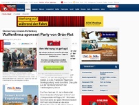 Bild zum Artikel: Überraschung in Baden-Württemberg - Waffenfirma sponsert Party von Grün-Rot