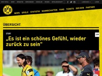 Bild zum Artikel: „Es ist ein schönes Gefühl, wieder zurück zu sein“