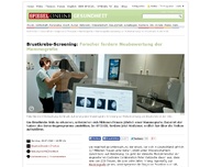 Bild zum Artikel: Brustkrebs-Screening: Forscher fordern Neubewertung der Mammografie
