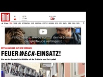 Bild zum Artikel: Mittagsschläfchen - Feuerwehr holt Couch-Surfer vom Vordach