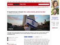 Bild zum Artikel: Kriegsstimmung in Israel: Wer anders denkt, gilt als Verräter