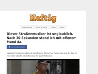 Bild zum Artikel: Dieser Straßenmusiker ist unglaublich. Nach 30 Sekunden stand ich mit...