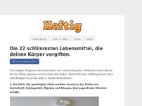 Bild zum Artikel: Die 22 schlimmsten Lebensmittel, die deinen Körper vergiften.