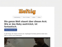 Bild zum Artikel: Die ganze Welt staunt über diesen Arzt. Wie er das Baby austrickst, ist...