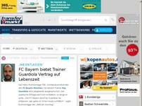 Bild zum Artikel: FC Bayern bietet Trainer Guardiola Vertrag auf Lebenszeit