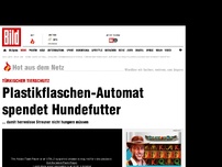 Bild zum Artikel: Türkischer Tierschutz - Plastikflaschen-Automat spendet Hundefutter