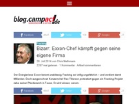 Bild zum Artikel: Bizarr: Exxon-Chef kämpft gegen seine eigene Firma