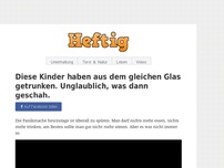 Bild zum Artikel: Diese Kinder haben aus dem gleichen Glas getrunken. Unglaublich, was dann geschah.