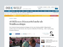 Bild zum Artikel: Türkei: 18 Millionen Stimmzettel mehr als Wahlberechtigte