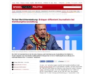 Bild zum Artikel: Türkei-Berichterstattung: Erdogan diffamiert Journalistin auf Wahlkampfveranstaltung