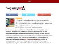 Bild zum Artikel: 10 gute Gründe warum wir Snowden Schutz in Deutschland anbieten müssen