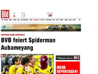 Bild zum Artikel: Supercup dank Superheld - BVB feiert Spiderman Aubameyang