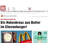 Bild zum Artikel: Nazi-Symbol bei McDonald's - Ein Hakenkreuz aus Butter im Cheeseburger!