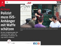 Bild zum Artikel: Polizist muss ISIS-Anhänger mit Waffe schützen