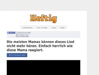 Bild zum Artikel: Die meisten Mamas können dieses Lied nicht mehr hören. Einfach herrlich wie diese Mama reagiert.