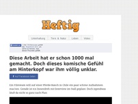 Bild zum Artikel: Diese Arbeit hat er schon 1000 mal gemacht. Doch dieses komische Gefühl am Hinterkopf war ihm...