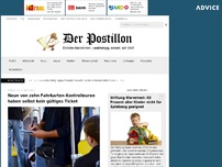 Bild zum Artikel: Neun von zehn Fahrkarten-Kontrolleuren haben selbst kein gültiges Ticket