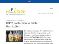 Bild zum Artikel: TOPP! Kalifornien verbietet Plastiktüten