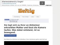 Bild zum Artikel: Sie legt sich zu ihrer an Alzheimer erkrankten Mutter und lässt die Kamera laufen. Was dabei...